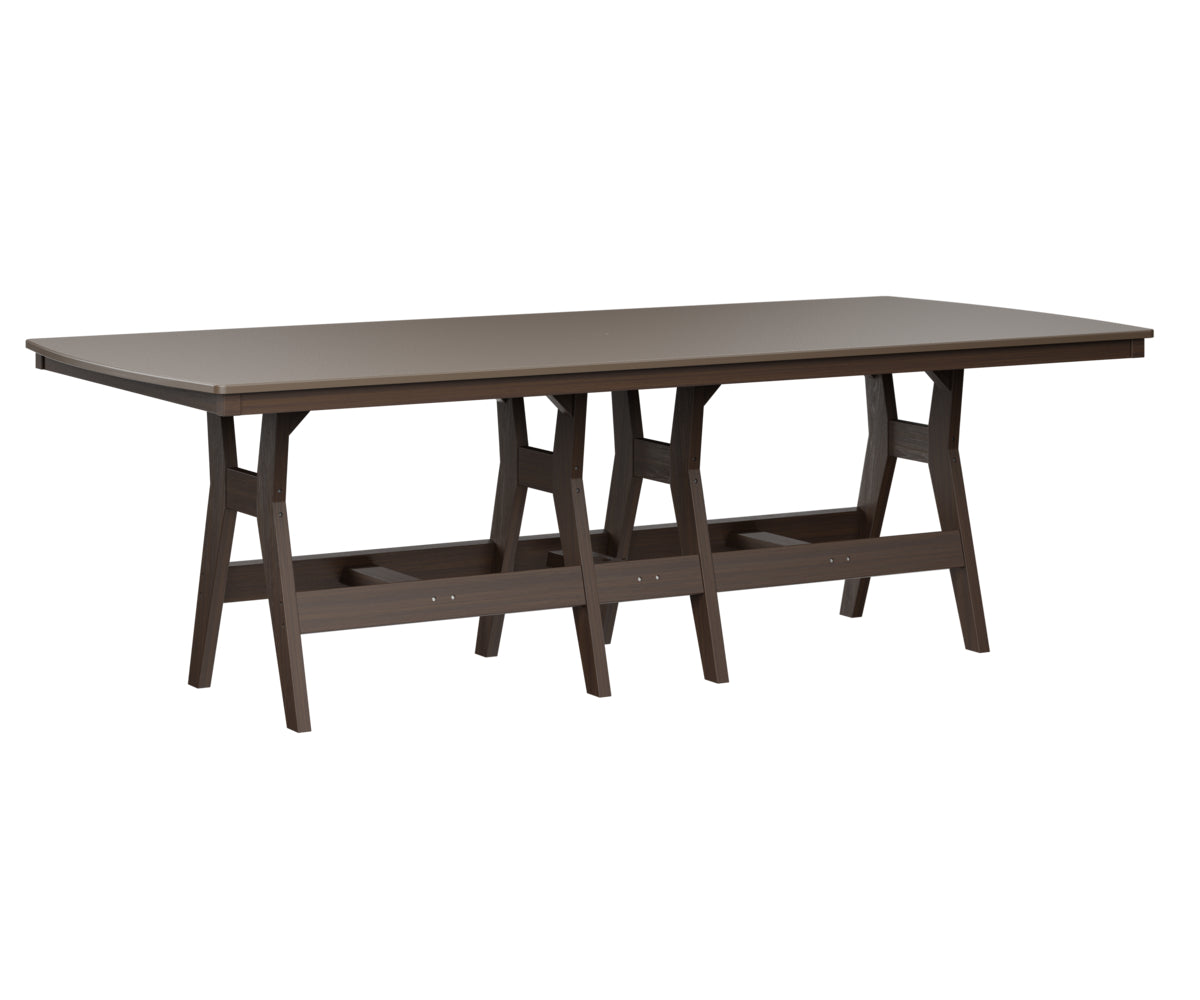 Berlin Gardens Harbor Bar Tables 44" x 96" Rectangular Bar Table with Hammered Top