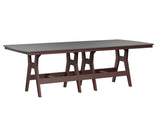 Berlin Gardens Harbor Bar Tables 44" x 96" Rectangular Bar Table with Hammered Top