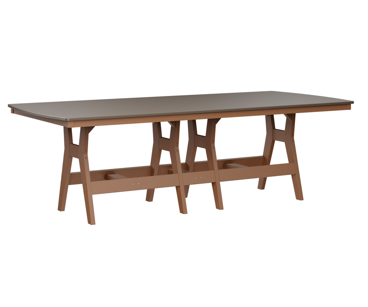 Berlin Gardens Harbor Bar Tables 44" x 96" Rectangular Bar Table with Hammered Top