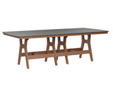 Berlin Gardens Harbor Bar Tables 44" x 96" Rectangular Bar Table with Hammered Top