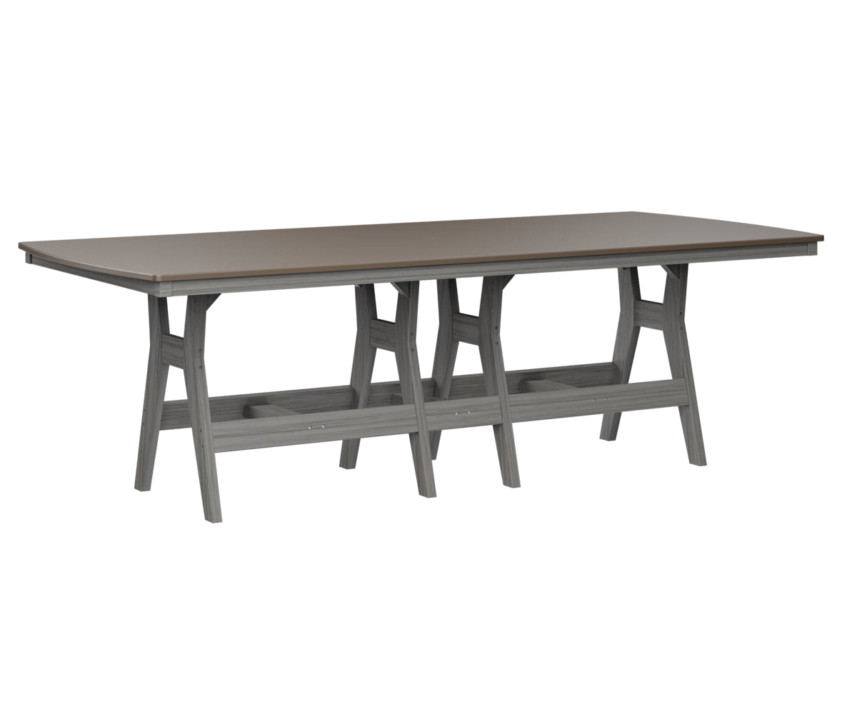 Berlin Gardens Harbor Bar Tables 44" x 96" Rectangular Bar Table with Hammered Top