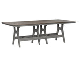 Berlin Gardens Harbor Bar Tables 44" x 96" Rectangular Bar Table with Hammered Top
