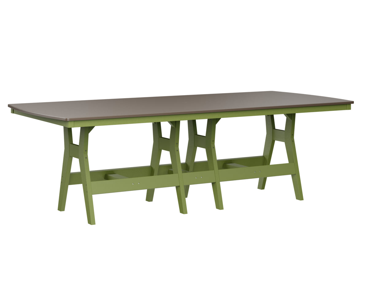 Berlin Gardens Harbor Bar Tables 44" x 96" Rectangular Bar Table with Hammered Top
