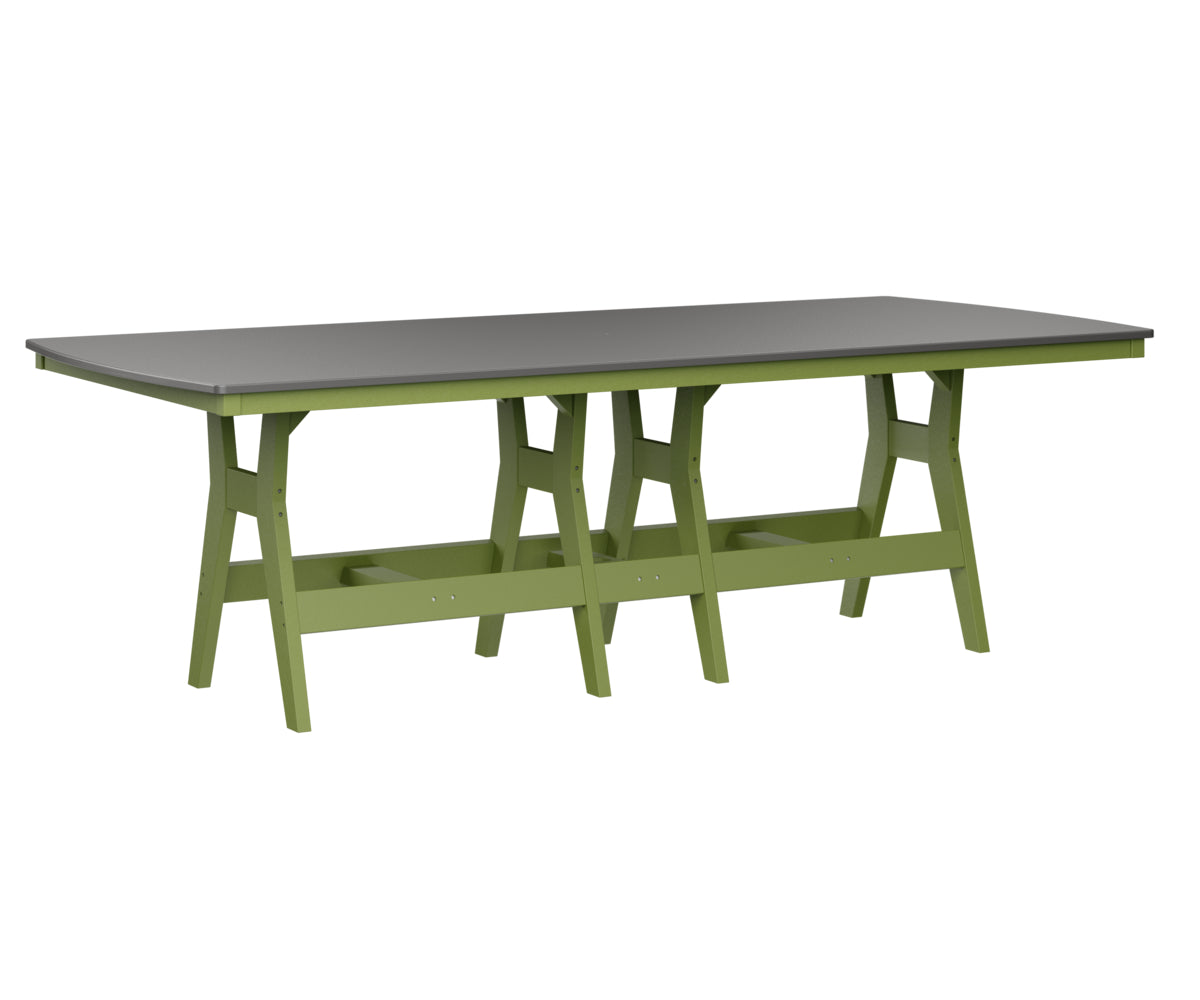 Berlin Gardens Harbor Bar Tables 44" x 96" Rectangular Bar Table with Hammered Top