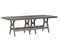 Berlin Gardens Harbor Bar Tables 44" x 96" Rectangular Bar Table with Hammered Top