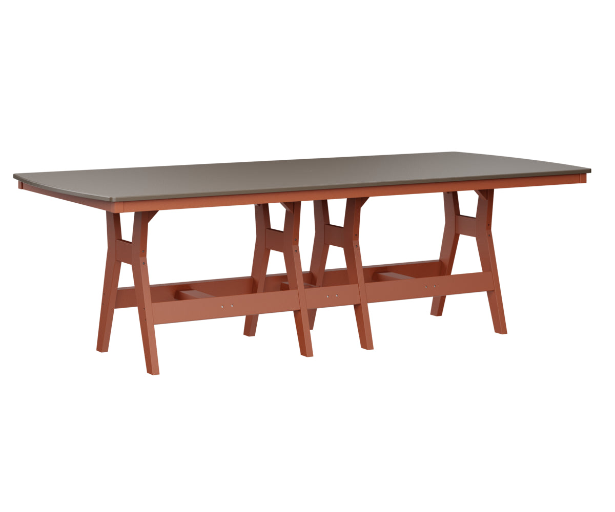 Berlin Gardens Harbor Bar Tables 44" x 96" Rectangular Bar Table with Hammered Top