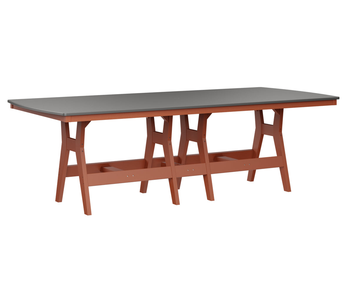 Berlin Gardens Harbor Bar Tables 44" x 96" Rectangular Bar Table with Hammered Top