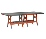 Berlin Gardens Harbor Bar Tables 44" x 96" Rectangular Bar Table with Hammered Top