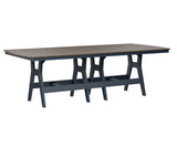 Berlin Gardens Harbor Bar Tables 44" x 96" Rectangular Bar Table with Hammered Top