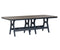 Berlin Gardens Harbor Bar Tables 44" x 96" Rectangular Bar Table with Hammered Top