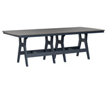 Berlin Gardens Harbor Bar Tables 44" x 96" Rectangular Bar Table with Hammered Top