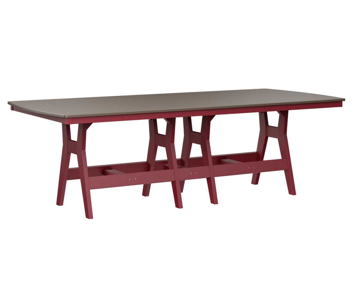 Berlin Gardens Harbor Bar Tables 44" x 96" Rectangular Bar Table with Hammered Top