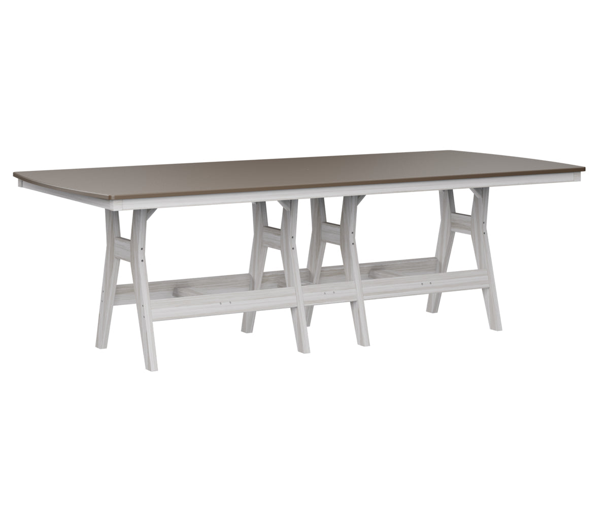Berlin Gardens Harbor Bar Tables 44" x 96" Rectangular Bar Table with Hammered Top