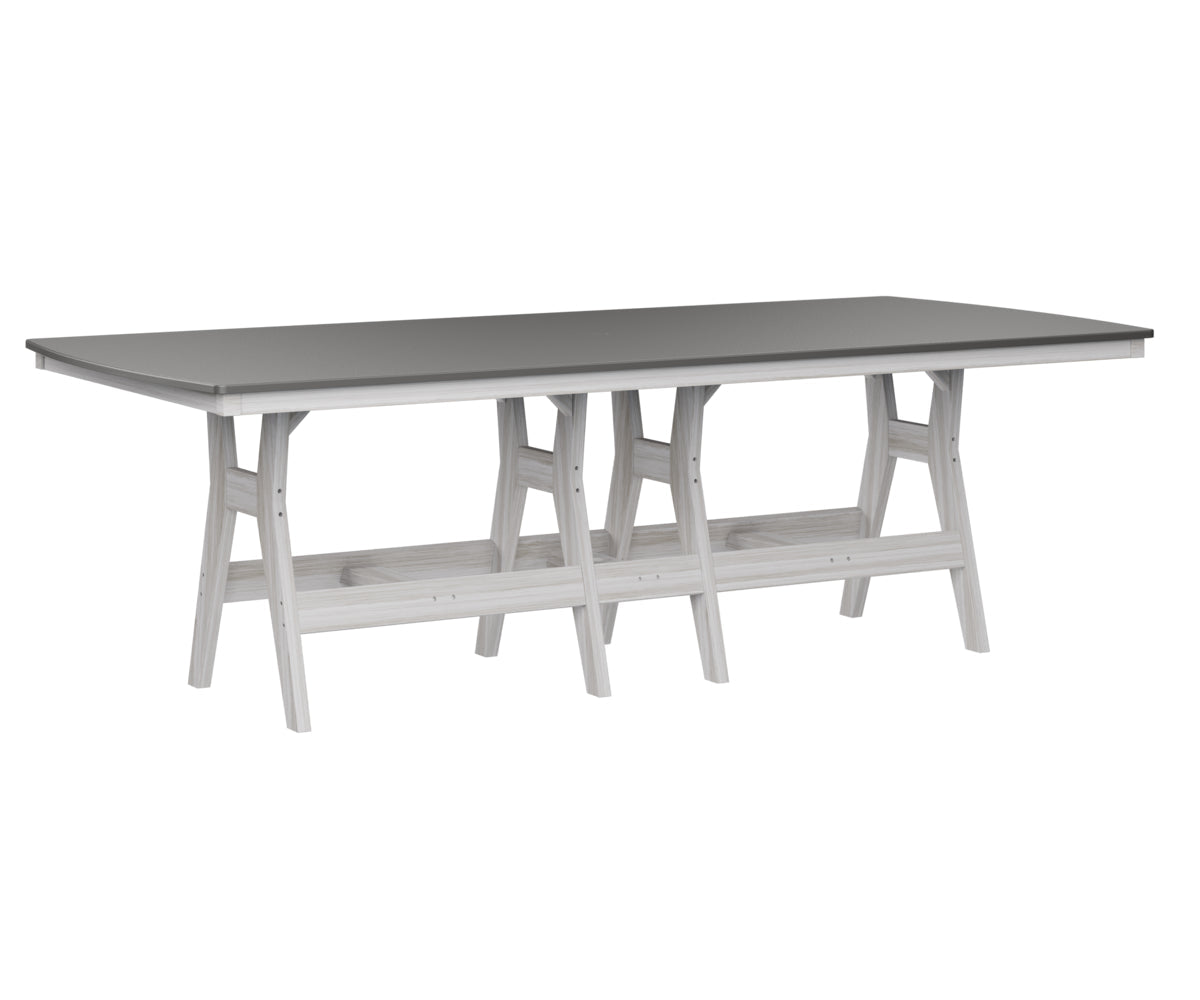 Berlin Gardens Harbor Bar Tables 44" x 96" Rectangular Bar Table with Hammered Top
