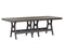 Berlin Gardens Harbor Bar Tables 44" x 96" Rectangular Bar Table with Hammered Top