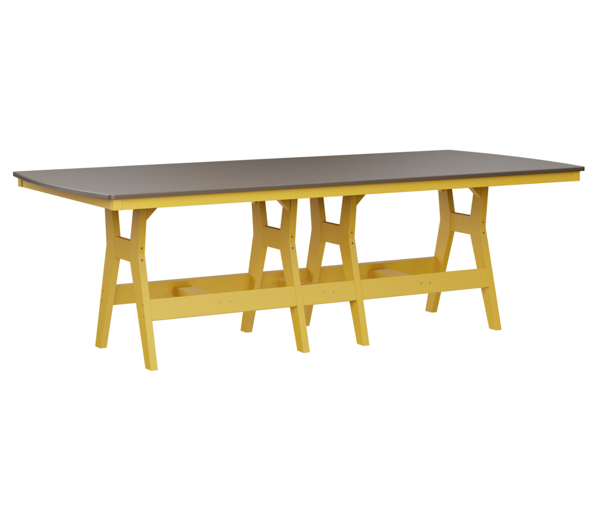 Berlin Gardens Harbor Bar Tables 44" x 96" Rectangular Bar Table with Hammered Top