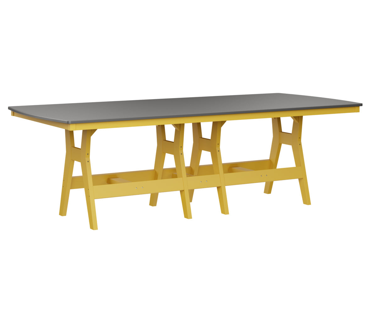 Berlin Gardens Harbor Bar Tables 44" x 96" Rectangular Bar Table with Hammered Top