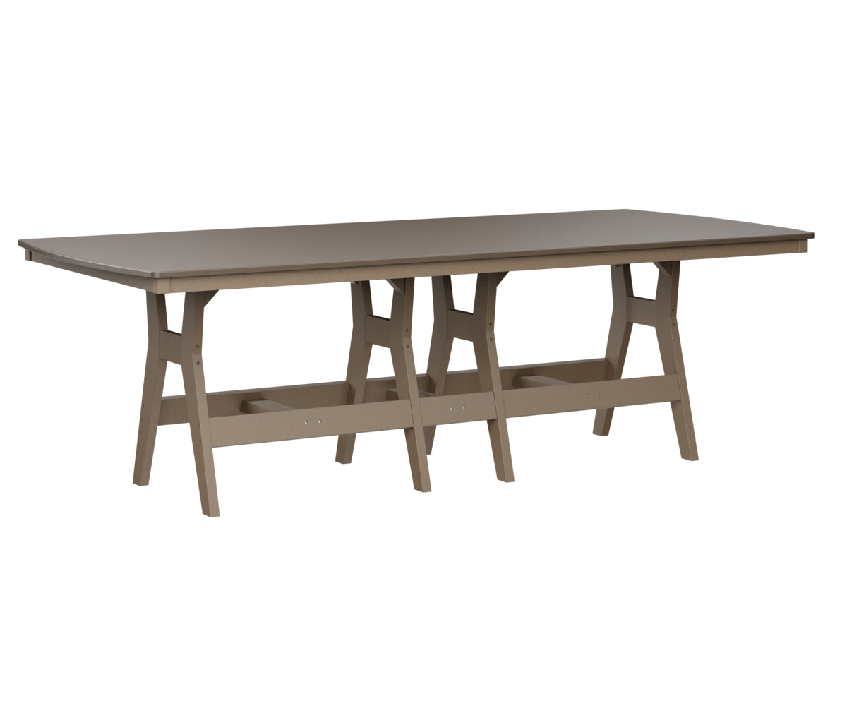 Berlin Gardens Harbor Bar Tables 44" x 96" Rectangular Bar Table with Hammered Top