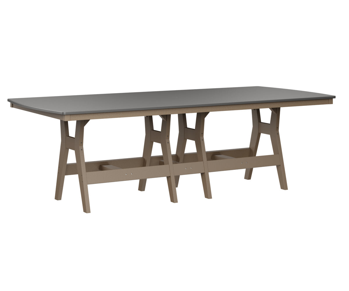Berlin Gardens Harbor Bar Tables 44" x 96" Rectangular Bar Table with Hammered Top