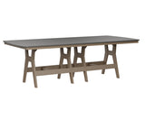 Berlin Gardens Harbor Bar Tables 44" x 96" Rectangular Bar Table with Hammered Top