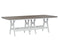 Berlin Gardens Harbor Bar Tables 44" x 96" Rectangular Bar Table with Hammered Top