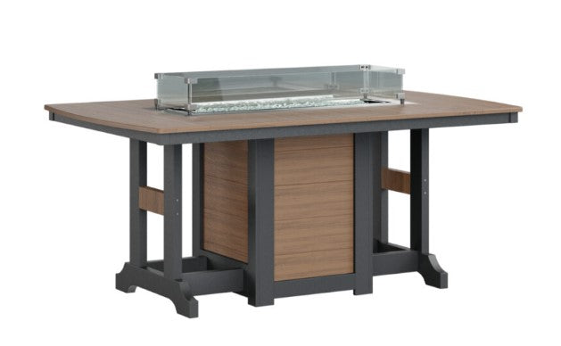 Berlin Gardens Garden Classic Standard Top 44" x 72" Rectangular Fire Counter Table