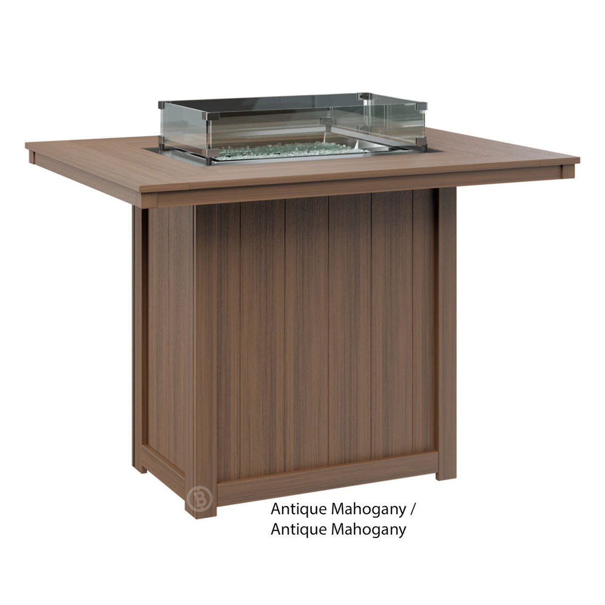 Berlin Gardens Donoma Standard Top 42" x 54" Rectangular Fire Table Bar