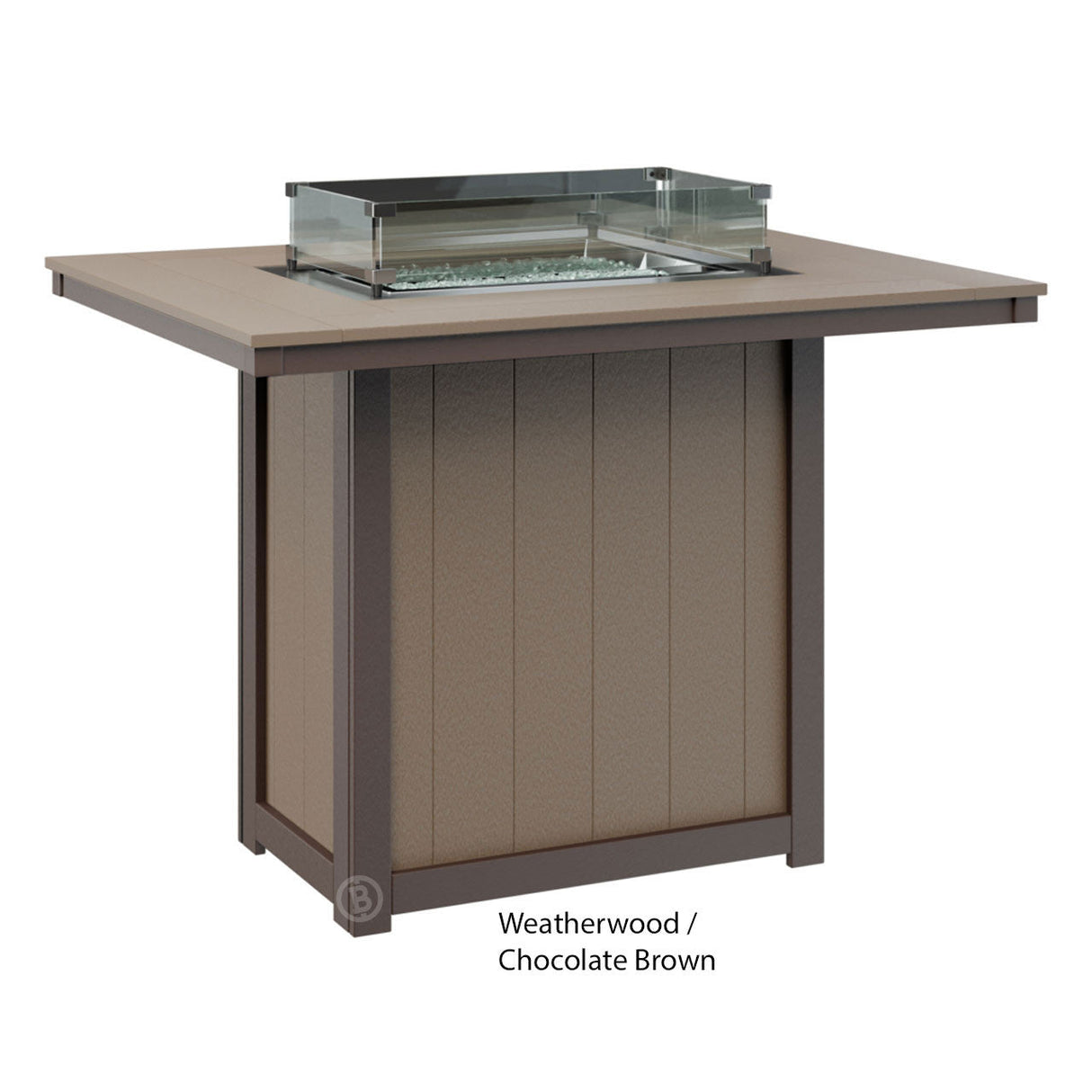 Berlin Gardens Donoma Standard Top 42" x 54" Rectangular Fire Table Bar