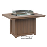 Berlin Gardens Donoma Standard Top 42" x 54" Rectangular Fire Table Dining