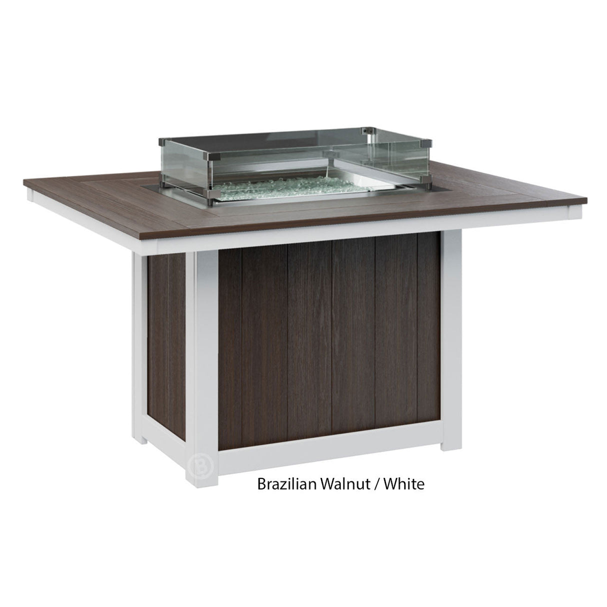 Berlin Gardens Donoma Standard Top 42" x 54" Rectangular Fire Table Dining