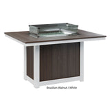 Berlin Gardens Donoma Standard Top 42" x 54" Rectangular Fire Table Dining