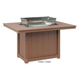 Berlin Gardens Donoma Standard Top 42" x 54" Rectangular Fire Table Dining
