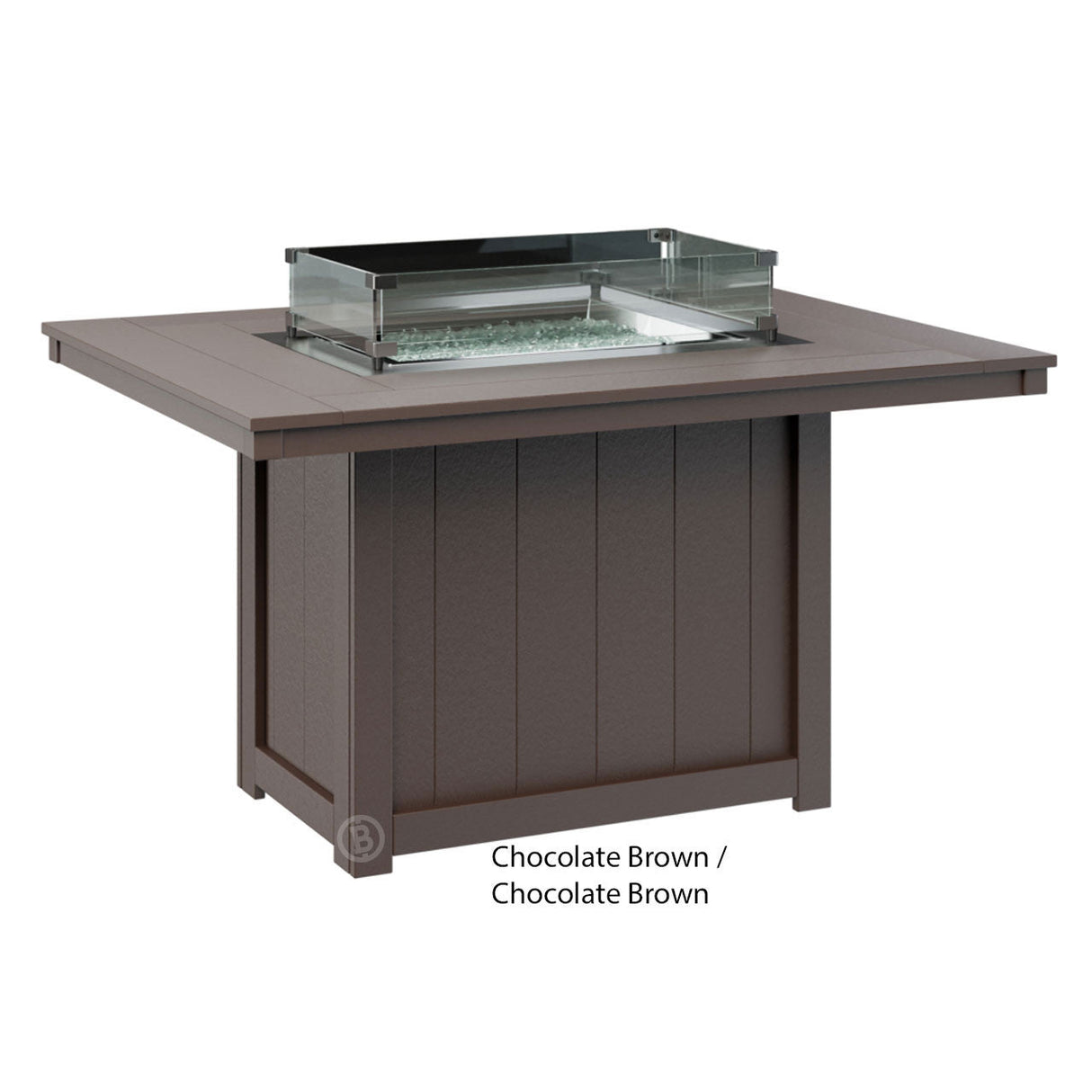 Berlin Gardens Donoma Standard Top 42" x 54" Rectangular Fire Table Dining