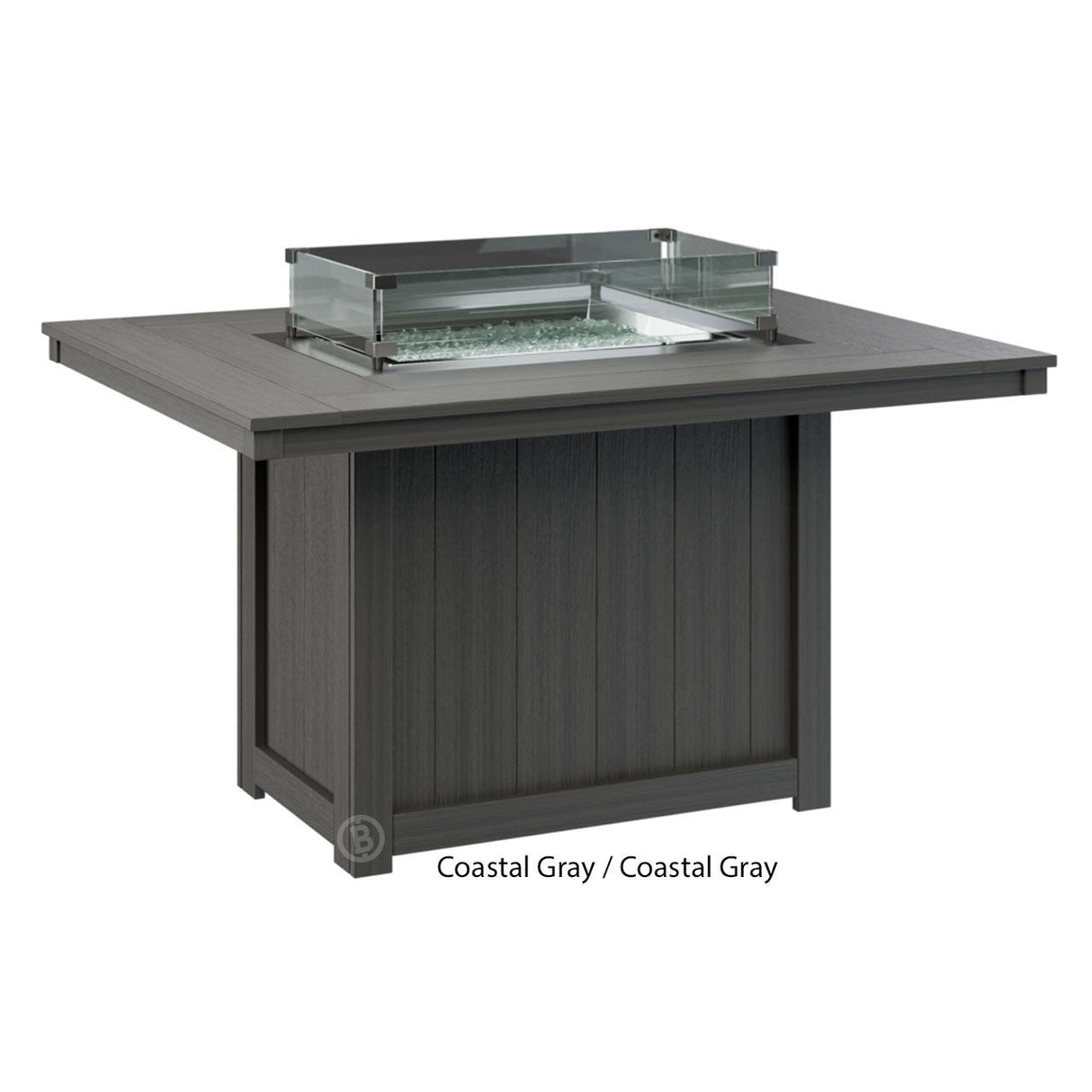 Berlin Gardens Donoma Standard Top 42" x 54" Rectangular Fire Table Dining