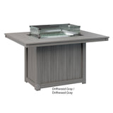 Berlin Gardens Donoma Standard Top 42" x 54" Rectangular Fire Table Dining