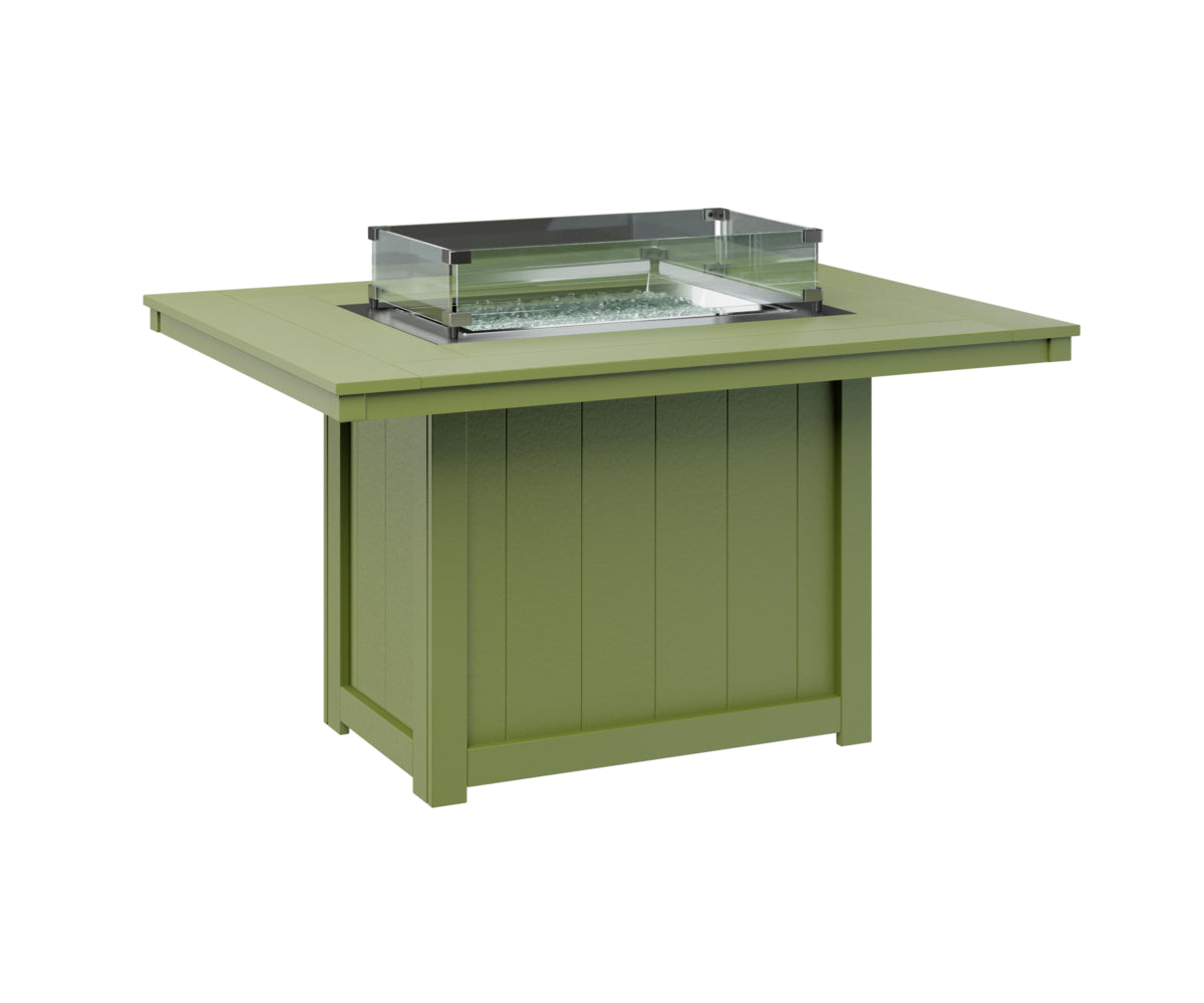 Berlin Gardens Donoma Standard Top 42" x 54" Rectangular Fire Table Dining