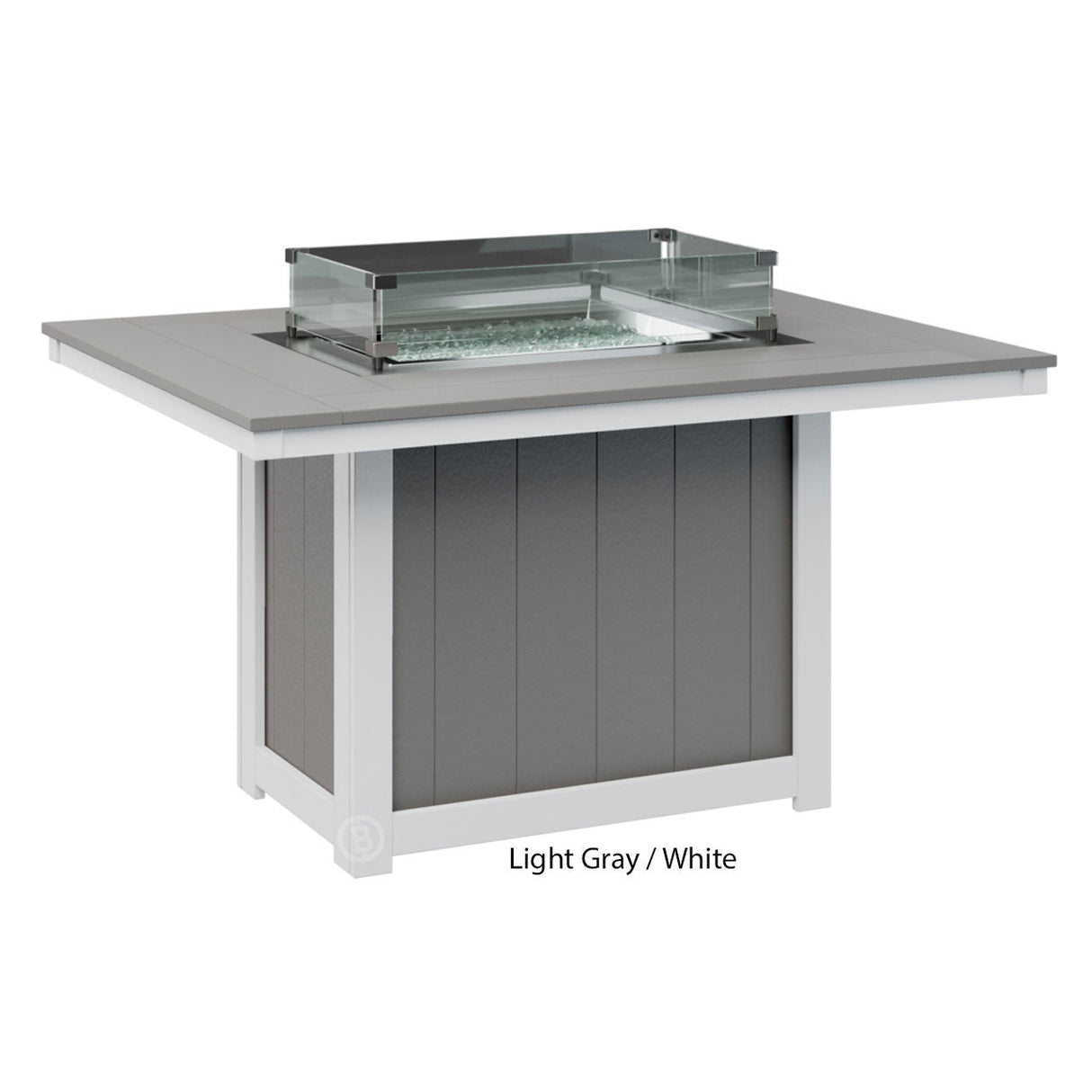 Berlin Gardens Donoma Standard Top 42" x 54" Rectangular Fire Table Dining