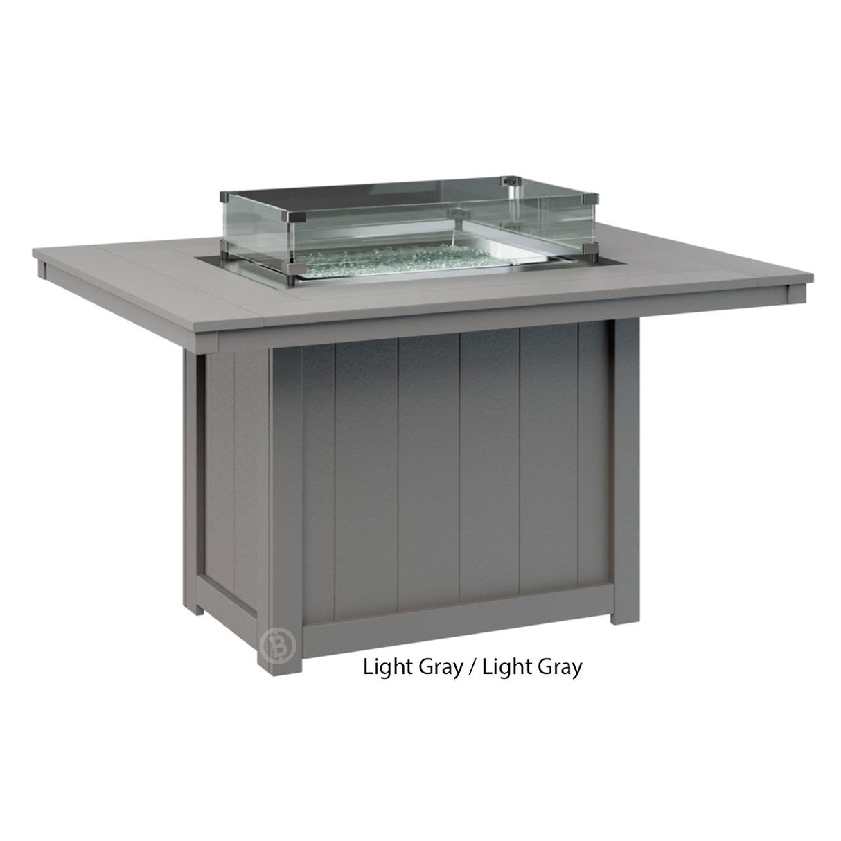 Berlin Gardens Donoma Standard Top 42" x 54" Rectangular Fire Table Dining