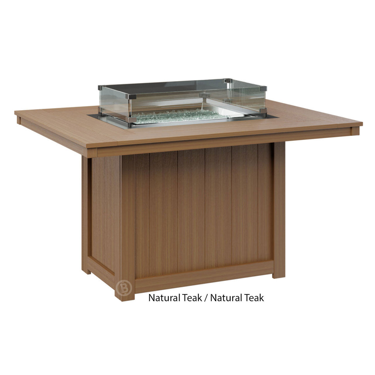 Berlin Gardens Donoma Standard Top 42" x 54" Rectangular Fire Table Dining