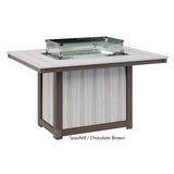 Berlin Gardens Donoma Standard Top 42" x 54" Rectangular Fire Table Dining