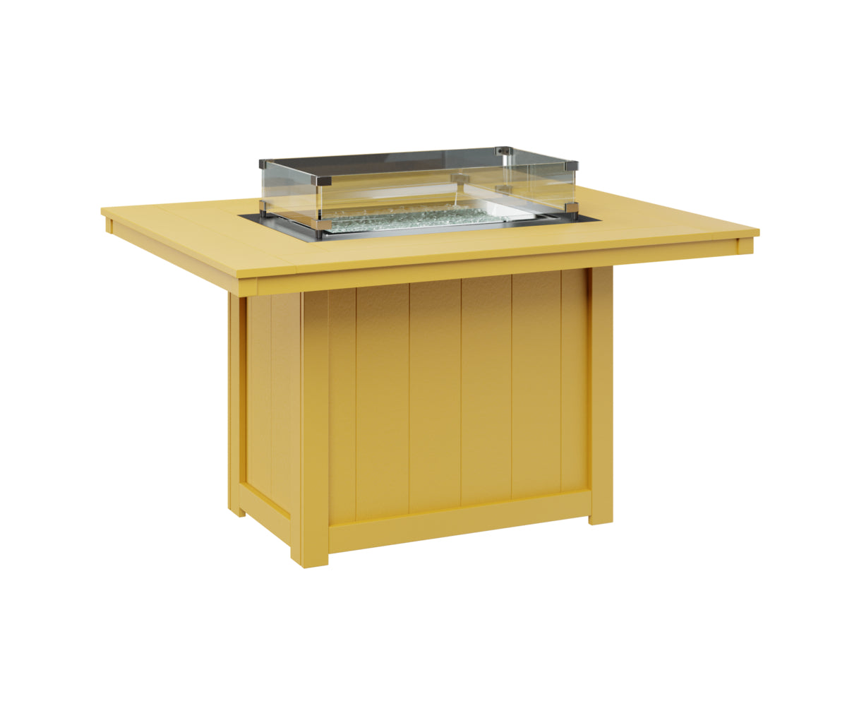 Berlin Gardens Donoma Standard Top 42" x 54" Rectangular Fire Table Dining