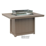 Berlin Gardens Donoma Standard Top 42" x 54" Rectangular Fire Table Dining