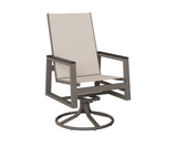 Berlin Gardens Vida High Back Regular Sling Swivel Rocker Dining Chair