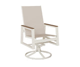 Berlin Gardens Vida High Back Regular Sling Swivel Rocker Dining Chair