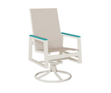 Berlin Gardens Vida High Back Regular Sling Swivel Rocker Dining Chair