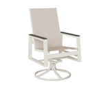 Berlin Gardens Vida High Back Regular Sling Swivel Rocker Dining Chair