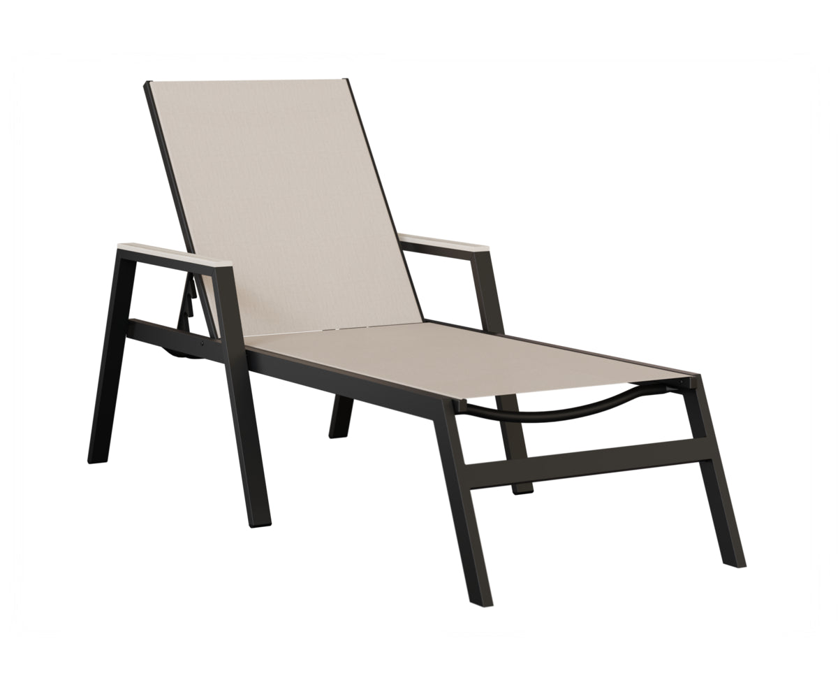 Berlin Gardens Vida Regular Sling Chaise Lounge with Arms