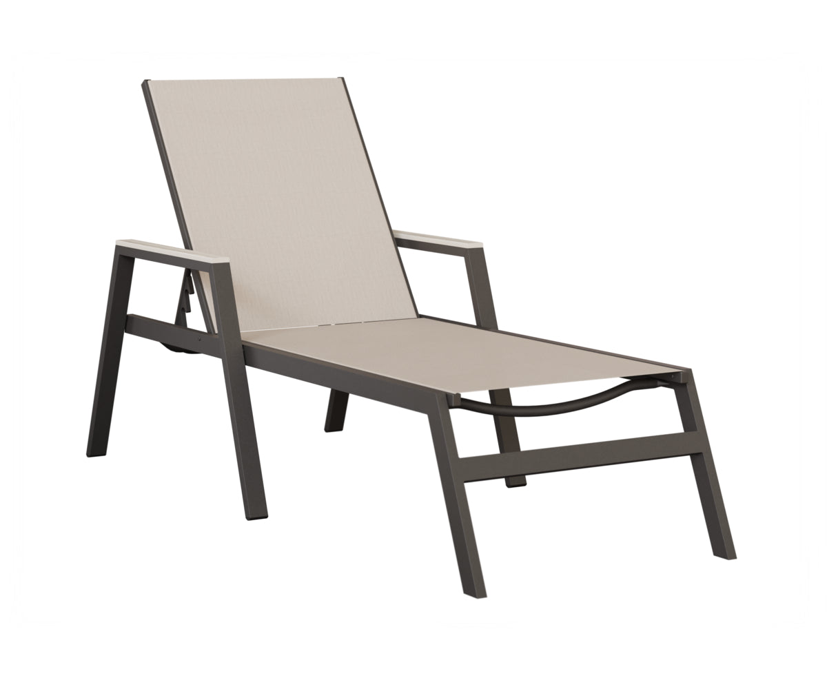 Berlin Gardens Vida Regular Sling Chaise Lounge with Arms