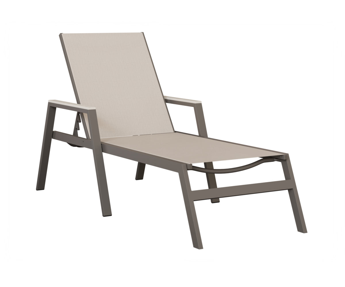 Berlin Gardens Vida Regular Sling Chaise Lounge with Arms