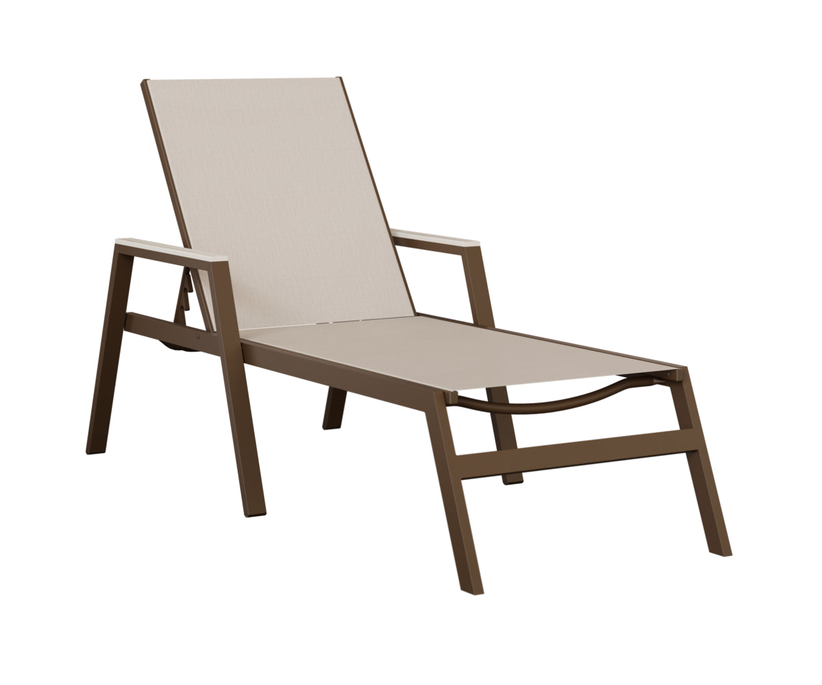 Berlin Gardens Vida Regular Sling Chaise Lounge with Arms